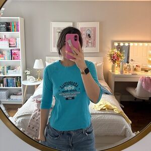 Aeropostale Turquoise Graphic Top